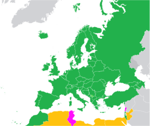 Participation since 1956: Entered at least once Never entered, although eligible to do so Entry intended, but never made the final