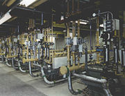 Fluorine cell room at F2 Chemicals Ltd, Preston, UK