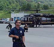 Prisoner transport by the United States Marshals Service.