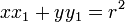 xx_1+yy_1=r^2 \!\