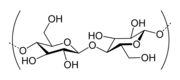 Cellulose as polymer of β-D-glucose