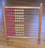 School abacus used in Danish elementary school. Early 20th century.