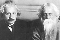 Einstein and Indian poet and Nobel laureate Rabindranath Tagore during their widely-publicized July 14, 1930 conversation