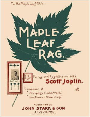 Second edition cover of "Maple Leaf Rag". It is one of the most famous rags.