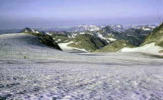 A view down the Whitechuck Glacier in North Cascades National Park in 1973
