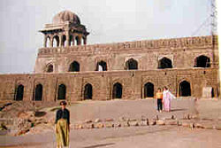 Rani Rupmati Pavilion at Mandu, built by Miyan Bayezid Baz Bahadur (1555&ndash;62)