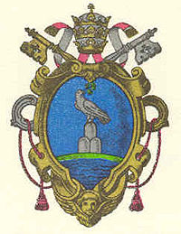 "Peace is the work of justice" Pope Pius XII's Coat of Arms featured a dove, a symbol of peace on stormy waters