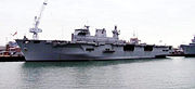 HMS Ocean: the Royal Navy's helicopter carrier.