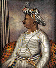 Tippu Sultan (pictured), the ruler of the Kingdom of Mysore fought the British during the Fourth Anglo-Mysore War and was killed in battle. Wellesley was the first officer on the scene and confirmed his death by checking his pulse. Wellesley would subsequantly rule Mysore as British governor.