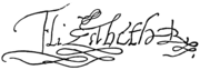 Signature of Elizabeth I of England