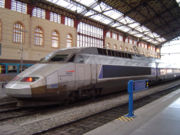 A TGV R&eacute;seau second-generation train at Marseille St-Charles.