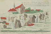 In this caricature, monks and nuns enjoy their new freedom after the decree of 16 February 1790.