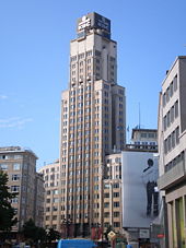 The Boerentoren ('Farmers' tower'), nickname of – nowadays – the KBC Bank building in Antwerp.