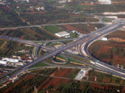 Interchange at the Attiki Odos near the Athens International Airport.