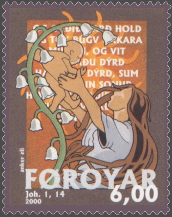Image:Faroe stamp 378 the word and the light.jpg