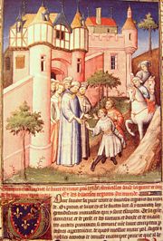 Niccolò and Maffeo Polo leaving Constantinople for the east, in 1259.