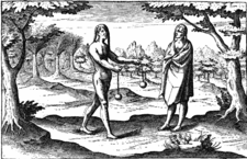 R&iacute;o de la Plata aboriginals, as pictured by Hendrick Ottsen (1603).