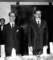 Economist Martinez de Hoz and Pres. Videla, both of whose policies left a traumatic legacy in Argentina.
