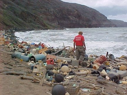 Image:Marine debris on Hawaiian coast.jpg