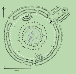 Plan of Stonehenge today. After Cleal et al. and Pitts. Italicized numbers in the text refer to the labels on this plan.