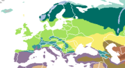 Biomes of Europe: tundra alpine tundra taiga montane forest temperate broadleaf forest mediterranean forest temperate steppe dry steppe
