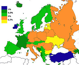 Population growth/decline of European countries