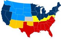 State and territory boundaries, 1864–5. Union states Union territories Kansas, entered Union as a free state Union border states that permitted slavery The Confederacy Union territories that permitted slavery