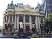 Theatro Municipal of Rio de Janeiro in the central Cinelândia square.