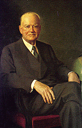 Hoover's official White House portrait painted by John Christen Johansen.