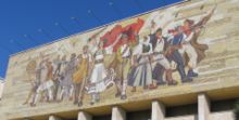 "The Albanians" – a mosaic on the façade of the National Historical Museum