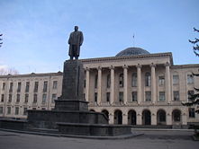 Monument to Stalin in Gori, Georgia.