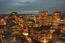 View of the Financial District from Harbour Centre