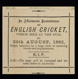 The death notice that appeared in The Sporting Times