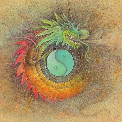 Image:Taoist dragon with the Tao.PNG