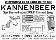 Kannenbeer, 1900 advertisement for selling beer in sealed stone jugs