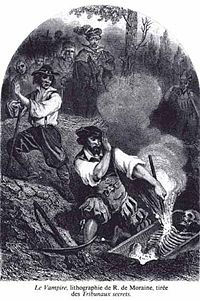 Le Vampire, lithograph by R. de MoraineLes Tribunaux secrets (1864)