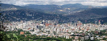 North-south view of central Caracas from Cerro El &Aacute;vila