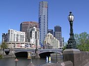 Southbank. One of the adjacent urban renewal areas, along with St Kilda Road and Melbourne Docklands where the expansion of Melbourne's CBD has recently overflowed.