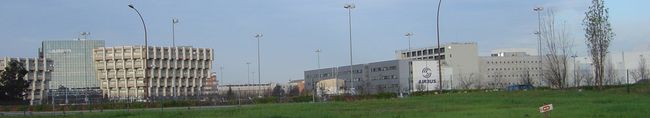 The main Airbus factory in Toulouse is located just next to Toulouse Blagnac International Airport. ( 43&deg;36&prime;44&Prime;N, 1&deg;21&prime;47&Prime;E)