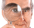 Man with magnifying glass. Photo copyrighted.